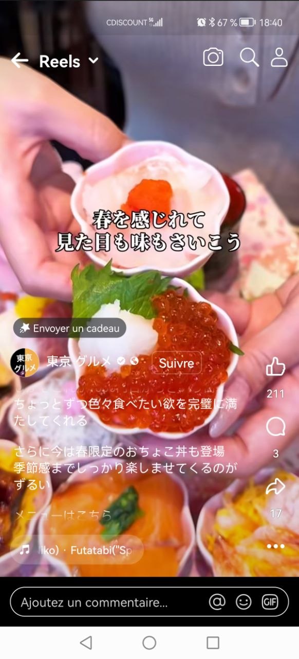 Mini seafood don Tokyo ikura saumon petits bols