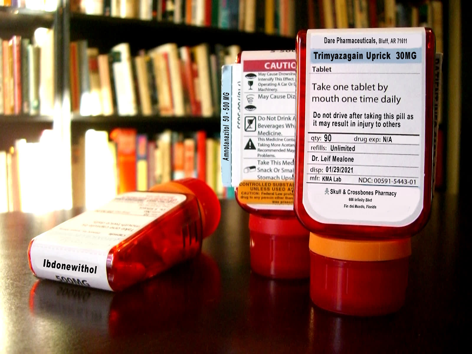 Exemple de flacons de m&eacute;dicaments sur ordonnance